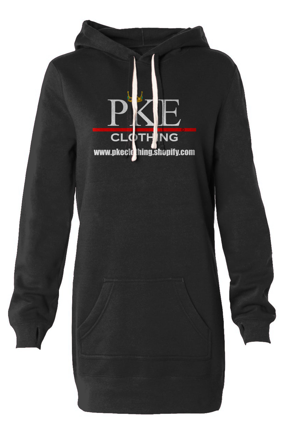 PKE CLOTHING Hooded Sweatshirt Dress